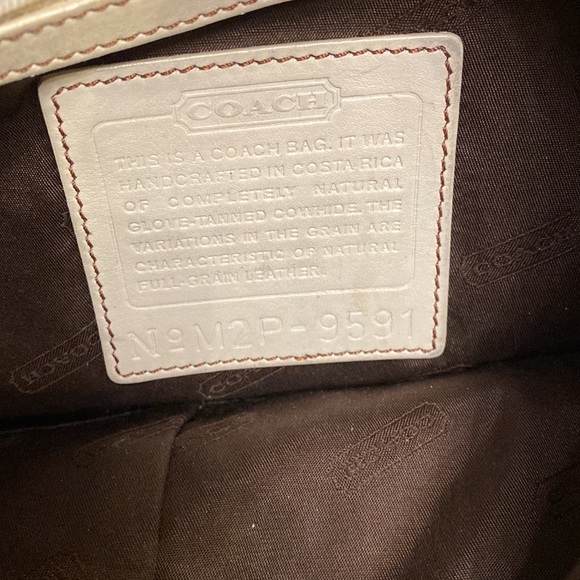 Cream with saddle detail COACH Zoe hobo shoulder bag - Picture 6 of 8